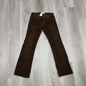 Corduroy straight leg pants